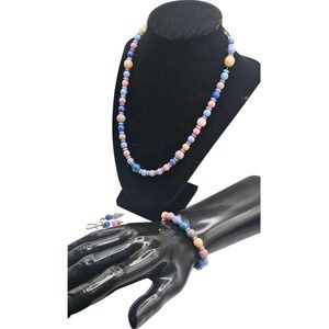 Joan Rivers Czech Republic Glass Bead Necklace, Bracelet & Dangle‎ Earrings Set